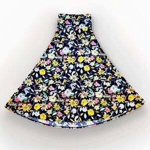 LuLaRoe Maxi Skirt. Multicolor Floral with Black Background. XS